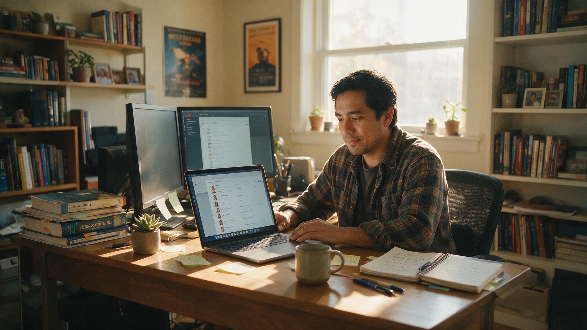 Engineering manager reviews candidate list